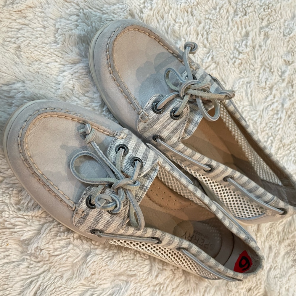Grey sperry topsider 6